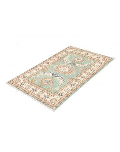 Tappeto Kazak Afghanistan beige azzurro 82x126