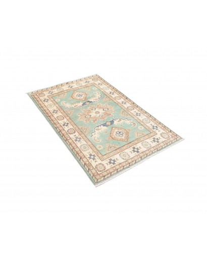 Tappeto Kazak Afghanistan beige azzurro 82x126