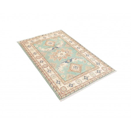 Tappeto Kazak Afghanistan beige azzurro 82x126