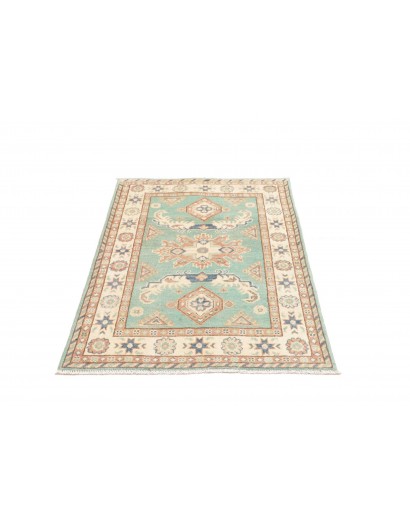 Tappeto Kazak Afghanistan beige azzurro 82x126