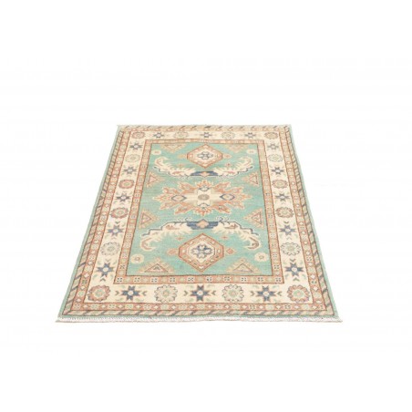 Tappeto Kazak Afghanistan beige azzurro 82x126