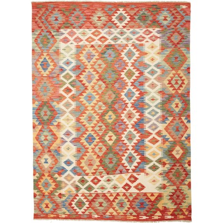 Tappeto Kilim Afghanistan marrone bianco 171x235