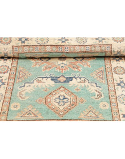 Tappeto Kazak Afghanistan beige azzurro 82x126
