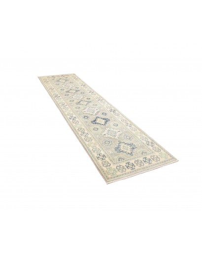 Tappeto Kazak Afghanistan bianco 78x291