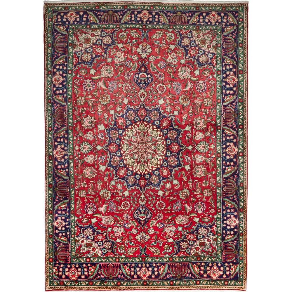 Tappeto Tabriz Persia marrone beige 204x278 Tappeto Tabriz Persia marrone beige 204x278