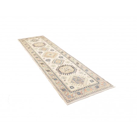 Tappeto Kazak Afghanistan bianco giallo 82x296