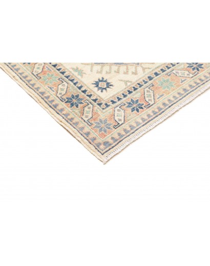 Tappeto Kazak Afghanistan bianco giallo 82x296
