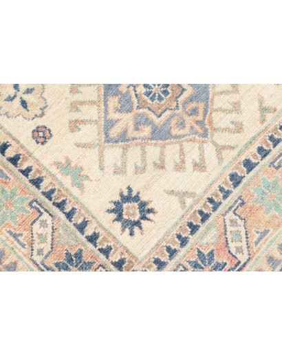 Tappeto Kazak Afghanistan bianco giallo 82x296