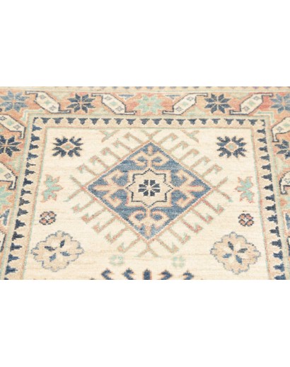 Tappeto Kazak Afghanistan bianco giallo 82x296