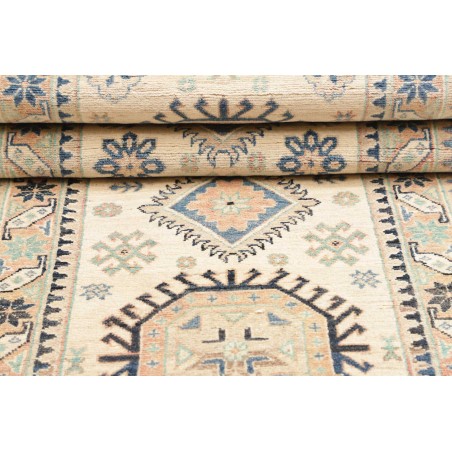 Tappeto Kazak Afghanistan bianco giallo 82x296