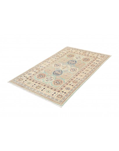 Tappeto Kazak Afghanistan beige azzurro 100x151