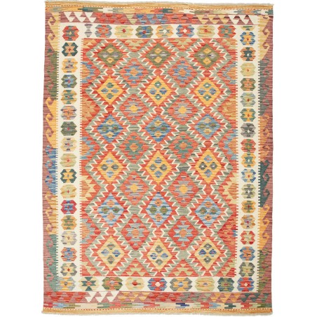Tappeto Kilim Afghanistan marrone bianco 175x239