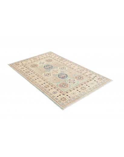 Tappeto Kazak Afghanistan beige azzurro 100x151