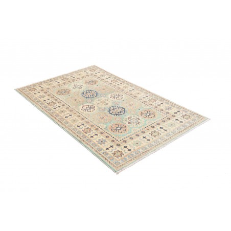 Tappeto Kazak Afghanistan beige azzurro 100x151