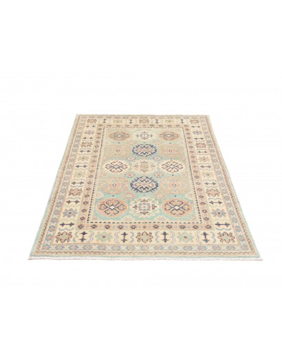 Tappeto Kazak Afghanistan beige azzurro 100x151