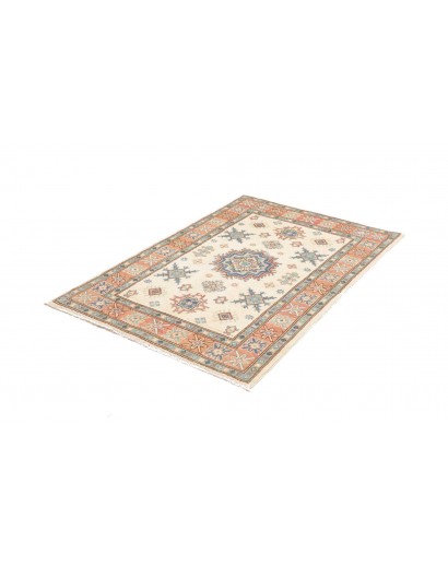 Tappeto Kazak Afghanistan bianco grigio 100x144