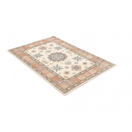 Tappeto Kazak Afghanistan bianco grigio 100x144