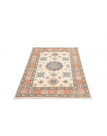 Tappeto Kazak Afghanistan bianco grigio 100x144