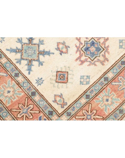 Tappeto Kazak Afghanistan bianco grigio 100x144