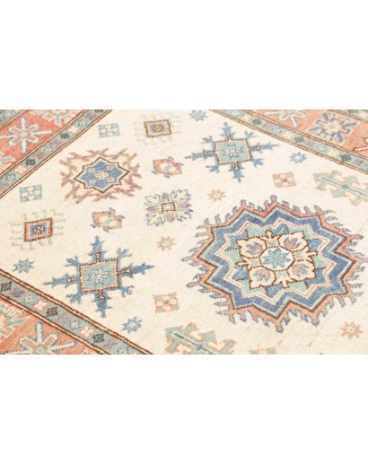 Tappeto Kazak Afghanistan bianco grigio 100x144