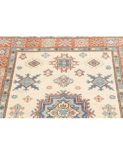 Tappeto Kazak Afghanistan bianco grigio 100x144
