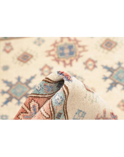 Tappeto Kazak Afghanistan bianco grigio 100x144