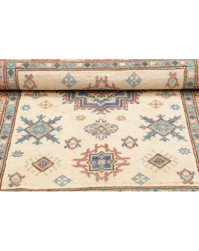 Tappeto Kazak Afghanistan bianco grigio 100x144