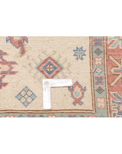 Tappeto Kazak Afghanistan bianco grigio 100x144
