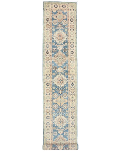 Tappeto Kazak Afghanistan beige grigio 80x488