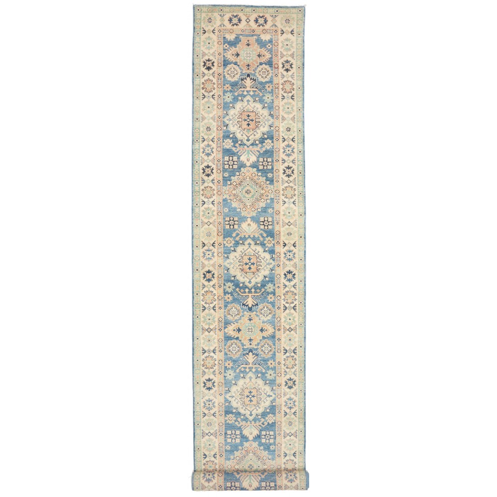 Tappeto Kazak Afghanistan beige grigio 80x488