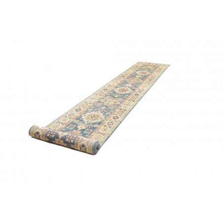 Tappeto Kazak Afghanistan beige grigio 80x488