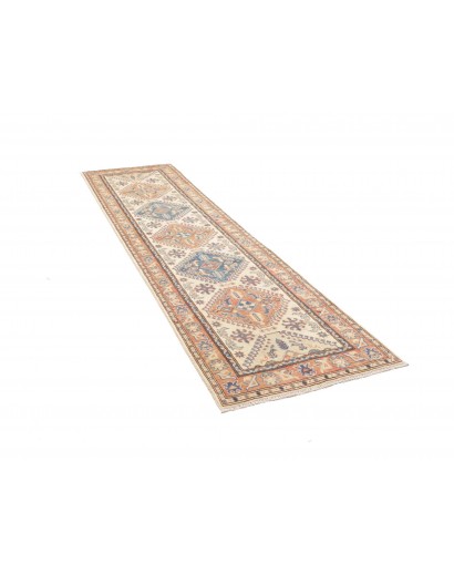 Tappeto Kazak Afghanistan beige grigio 77x292
