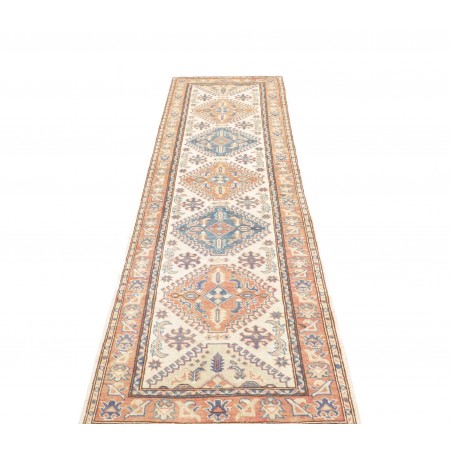 Tappeto Kazak Afghanistan beige grigio 77x292