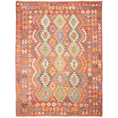 Tappeto Kilim Afghanistan arancione marrone 173x230