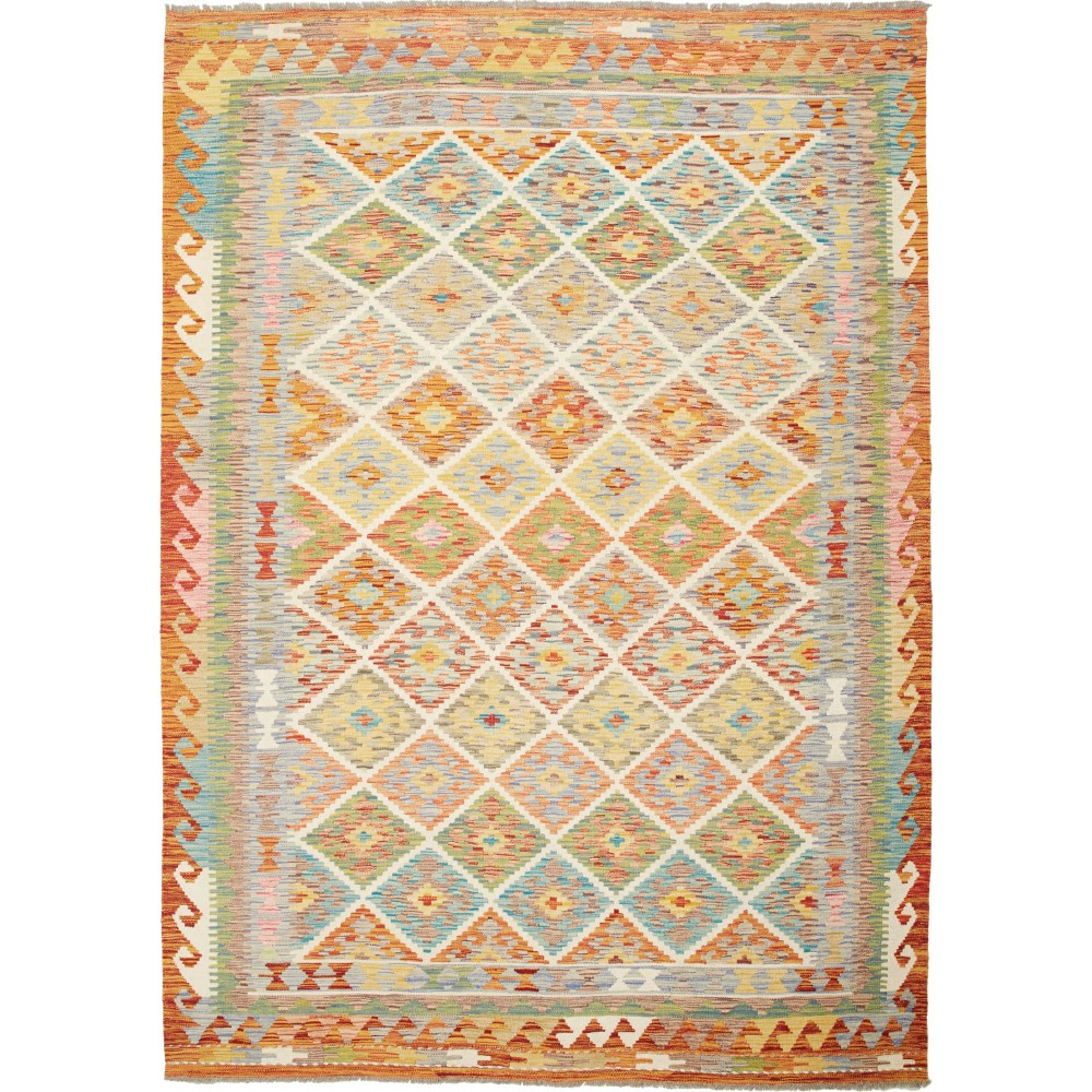 Tappeto Kilim Afghanistan marrone 177x254 Tappeto Kilim Afghanistan marrone 177x254