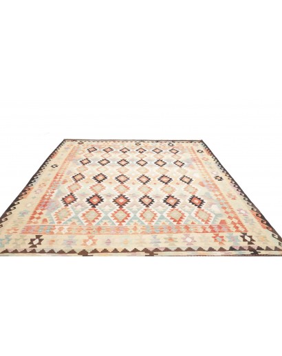 Tappeto Kilim Afghanistan bianco verde 255x304