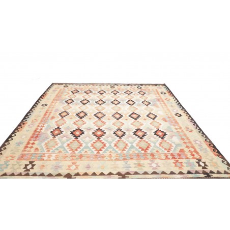 Tappeto Kilim Afghanistan bianco verde 255x304