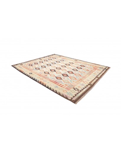 Tappeto Kilim Afghanistan bianco verde 255x304