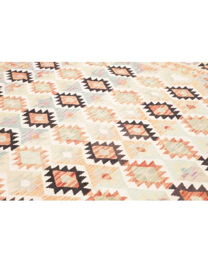 Tappeto Kilim Afghanistan bianco verde 255x304