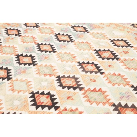 Tappeto Kilim Afghanistan bianco verde 255x304