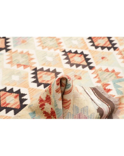Tappeto Kilim Afghanistan bianco verde 255x304
