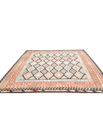 Tappeto Kilim Afghanistan bianco azzurro 262x290
