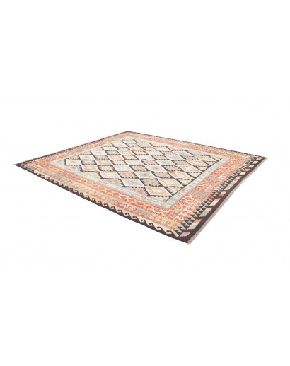 Tappeto Kilim Afghanistan bianco azzurro 262x290