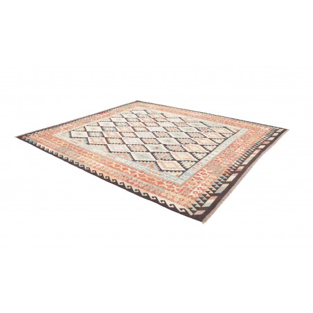 Tappeto Kilim Afghanistan bianco azzurro 262x290