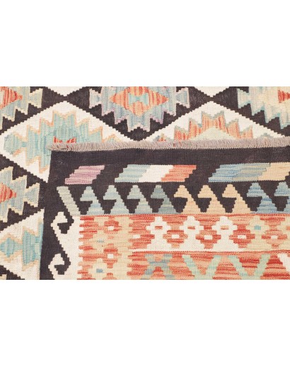 Tappeto Kilim Afghanistan bianco azzurro 262x290