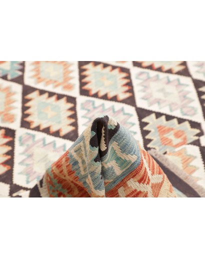 Tappeto Kilim Afghanistan bianco azzurro 262x290