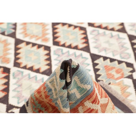 Tappeto Kilim Afghanistan bianco azzurro 262x290