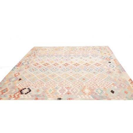 Tappeto Kilim Afghanistan bianco marrone 259x297