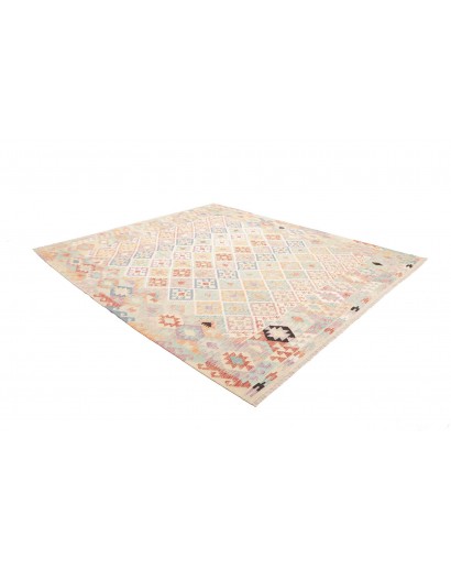 Tappeto Kilim Afghanistan bianco marrone 259x297