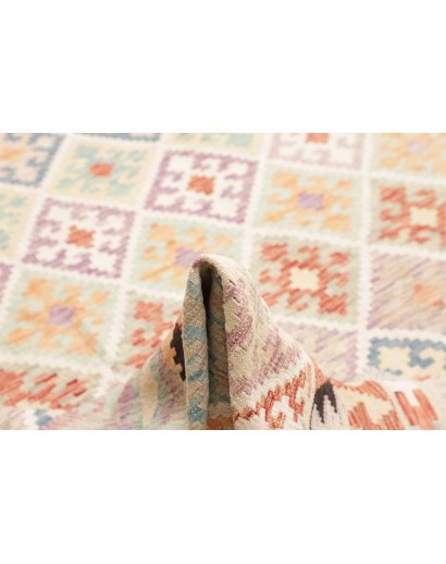 Tappeto Kilim Afghanistan bianco marrone 259x297